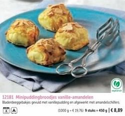 Minipuddingbroodjes vanille-amandelen