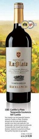 Castillo la plata tempranillo excelencia vdt castilla-Rode wijnen