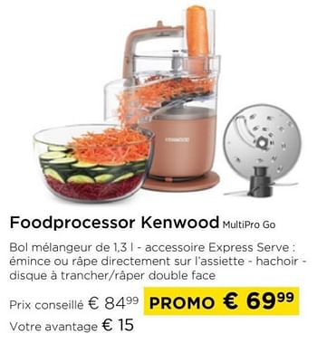 Promotions Foodprocessor kenwood multipro go - Kenwood - Valide de 01/09/2024 à 30/09/2024 chez Molecule