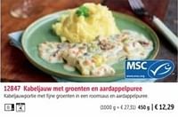 Kabeljauw met groenten en aardappelpuree-Huismerk - Bofrost