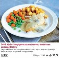 Kip in champignonsaus met erwten wortelen en aardappelblokjes-Huismerk - Bofrost