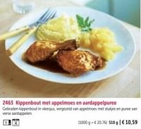 Kippenbout met appelmoes en aardappelpuree-Huismerk - Bofrost