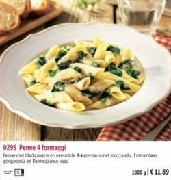 Penne 4 formaggi