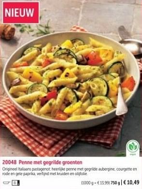 Promoties Penne met gegrilde groenten - Huismerk - Bofrost - Geldig van 02/09/2024 tot 02/03/2025 bij Bofrost