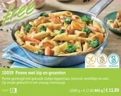 Penne met kip en groenten