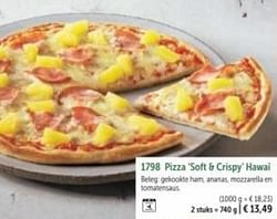 Pizza soft + crispy hawai