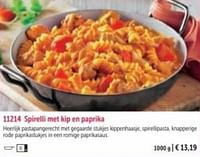 Promoties Spirelli met kip en paprika - Huismerk - Bofrost - Geldig van 02/09/2024 tot 02/03/2025 bij Bofrost