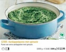 Aardappelpuree met spinazie