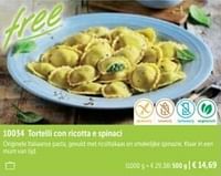 Tortelli con ricotta e spinaci-Huismerk - Bofrost