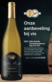 Gilles mondié chardonnay réserve pays d`oc igp-Witte wijnen