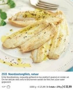 Noordzeetongfilets natuur