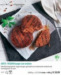 Vegan burger van erwten