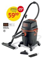 Promoties Black + decker water- en stofzuiger - Black & Decker - Geldig van 04/09/2024 tot 23/09/2024 bij Brico