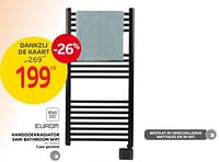 Handdoekradiator sani bathroom wifi-Eurom