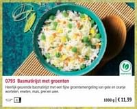 Basmatirijst met groenten-Huismerk - Bofrost