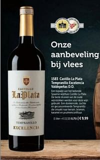 Castillo la plata tempranillo excelencia valdepeñas d.o.-Rode wijnen