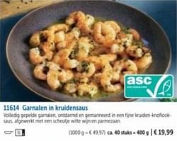 Garnalen in kruidensaus