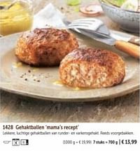 Gehaktballen mama`s recept-Huismerk - Bofrost