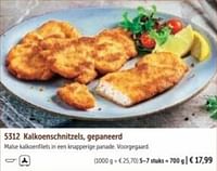 Kalkoenschnitzels, gepaneerd-Huismerk - Bofrost