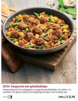 Pangerecht met gehaktballetjes