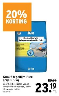 Knauf tegellijm flex grijs-Knauf