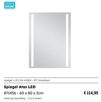 Spiegel atos led-Aurlane