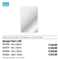 Spiegel start led-Aurlane