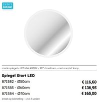 Spiegel start led-Aurlane