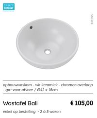 Wastafel bali-Aurlane