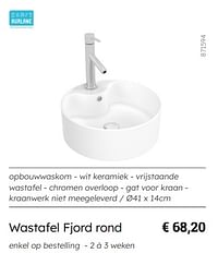 Wastafel fjord rond-Aurlane