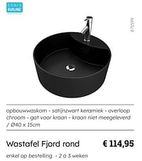 Wastafel fjord rond-Aurlane