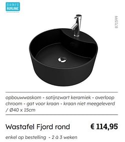 Wastafel fjord rond