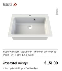 Wastafel kianja-Allibert