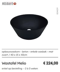 Wastafel melio-Allibert