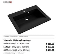 Wastafel slide solidsurface-Allibert