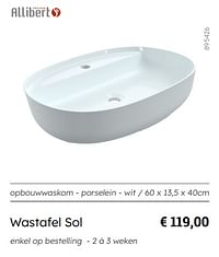 Wastafel sol-Allibert