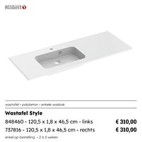 Wastafel style-Allibert