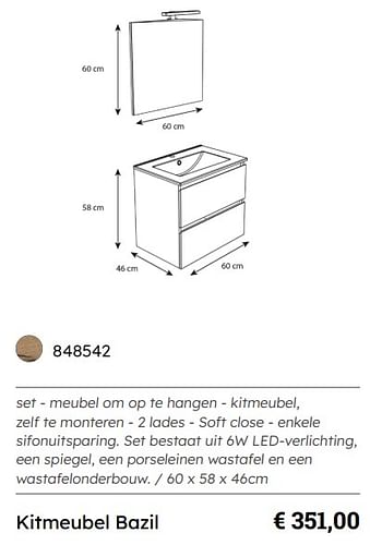 Promoties Kitmeubel bazil - Huismerk - Multi Bazar - Geldig van 01/07/2024 tot 31/12/2024 bij Multi Bazar