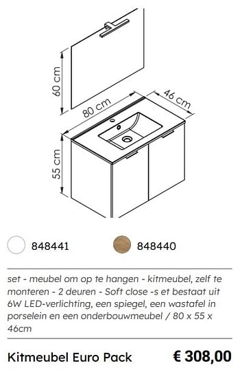 Promoties Kitmeubel euro pack - Huismerk - Multi Bazar - Geldig van 01/07/2024 tot 31/12/2024 bij Multi Bazar