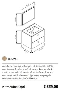 Kitmeubel opti-Huismerk - Multi Bazar