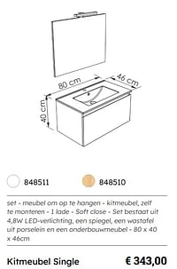 Kitmeubel single-Huismerk - Multi Bazar