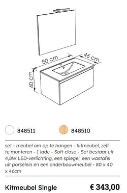 Kitmeubel single