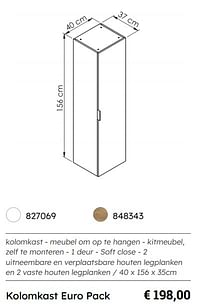 Kolomkast euro pack-Huismerk - Multi Bazar