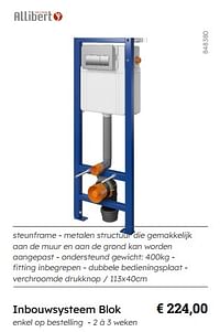 Inbouwsysteem blok-Allibert