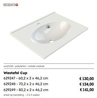 Wastafel cup-Allibert