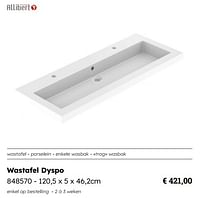 Wastafel dyspo-Allibert