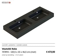 Wastafel roke-Allibert