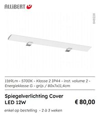 Spiegelverlichting cover led 12w-Allibert