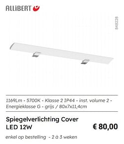 Spiegelverlichting cover led 12w