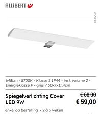 Spiegelverlichting cover led 9w-Allibert